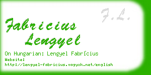 fabricius lengyel business card
